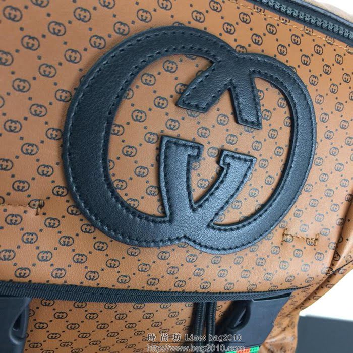 GUCCI古馳 新款 專櫃品質 原單 實物實拍 536413棕皮 男款雙肩包HY1334